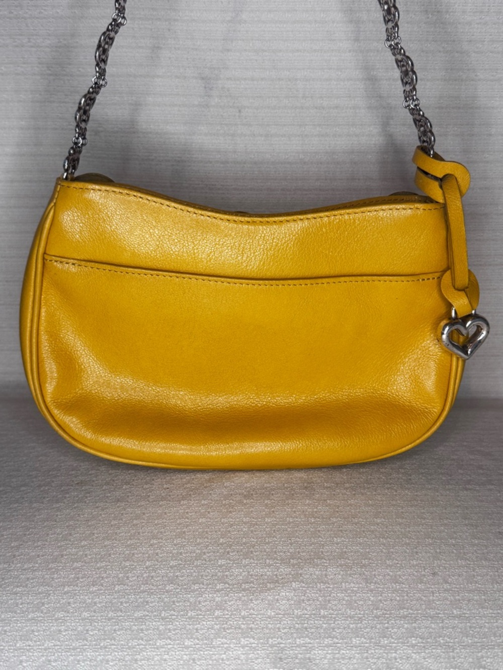 Brighton Mustard Yellow Quilted Floral Leather Shoulder Bag - Picture 4 of 11